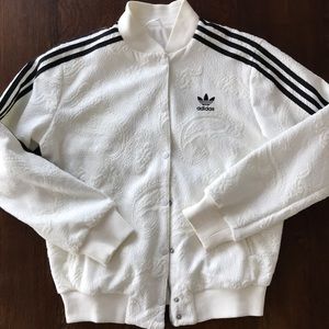 Adidas lace bomber jacket